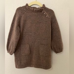 Zara baby knit dress 2-3 years brown purple